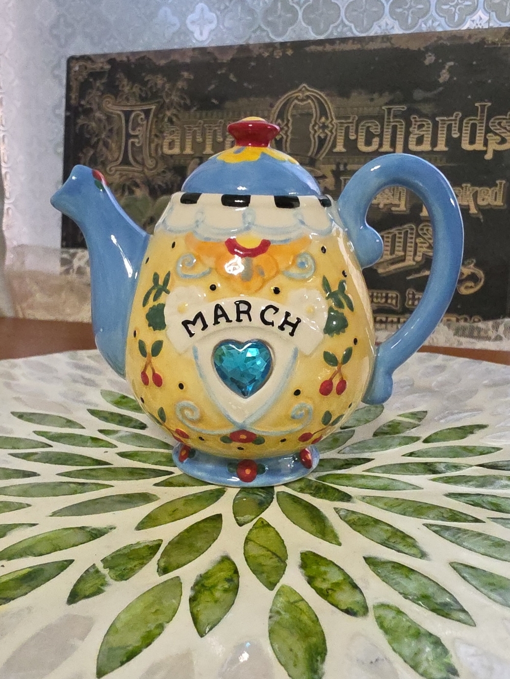 Mary Engelbreit Birthstone Mini Teapot